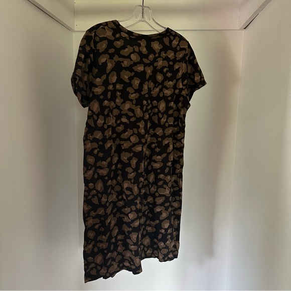 Brunette the label leopard print tshirt dress M/L - Picture 2 of 5